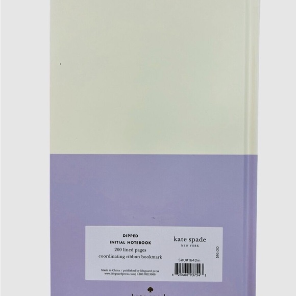 KATE SPADE New York Dipped M Initial 200 Page Notebook And Pen Lot - Picture 4 of 9